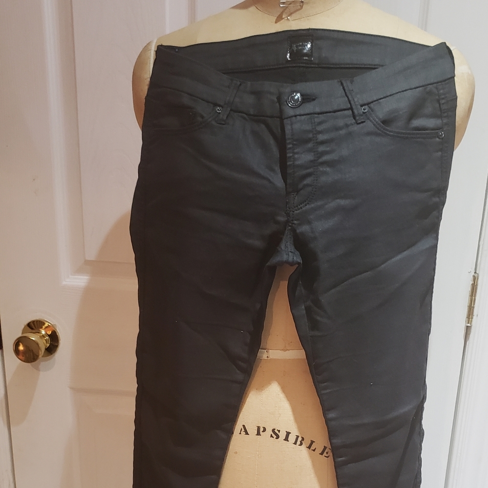 MARCIANO Coated black jeans